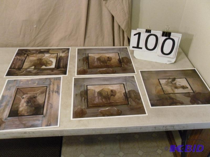 lot 100 image: Lot of 5 Unframed Prints by Mary Roberson. &q...