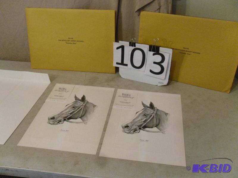 lot 103 image: 2 copies of Vintage Genuine Risk 1980 Kentuck...