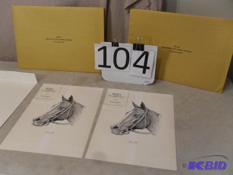 lot 104 image: 2 copies of Vintage Genuine Risk 1980 Kentuck...