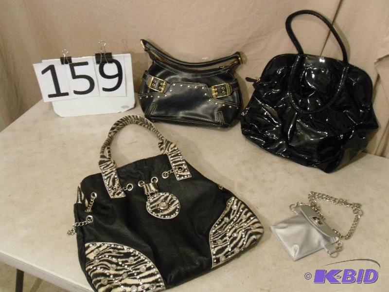 lot 159 image: Lot of 4 Assorted Purses  Bags. All look ver...