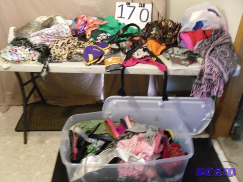 lot 170 image: Large Lot of Assorted Accesories. Scarves (ma...