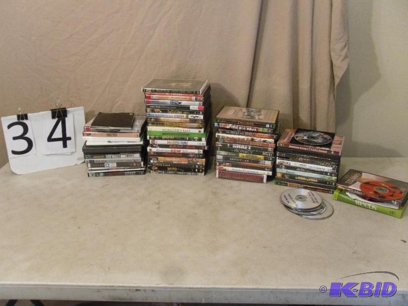 lot 34 image: Lot of Assorted DVDs and A Few Games. TV Ser...