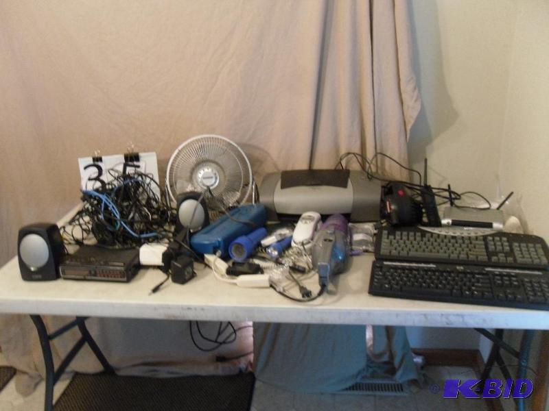 lot 35 image: Lot of Assorted Electronics. Keyboards, Showe...