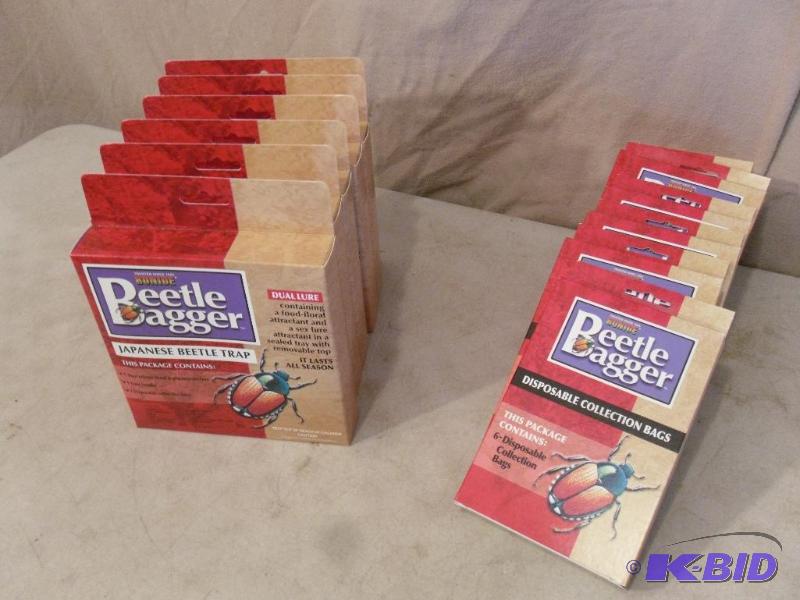 lot 41 image: Lot of New Bonide Beetle Baggers. 6 Boxes of ...
