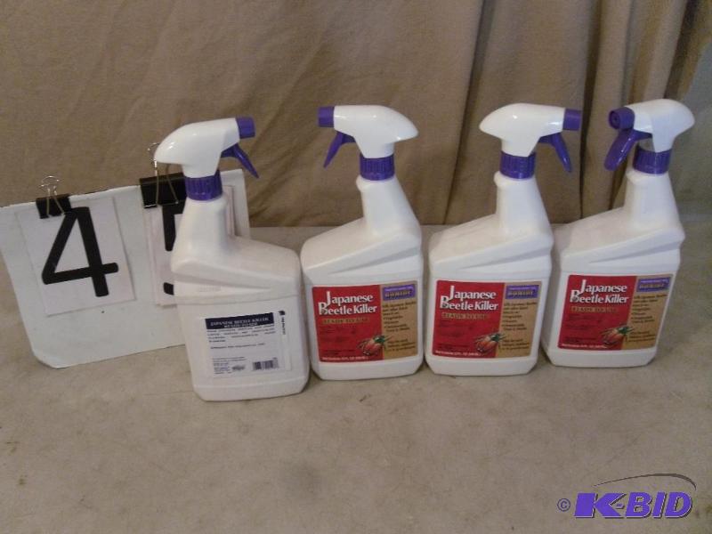 lot 45 image: Lot of 4 New Bottles of Bonide Japenese Beetl...