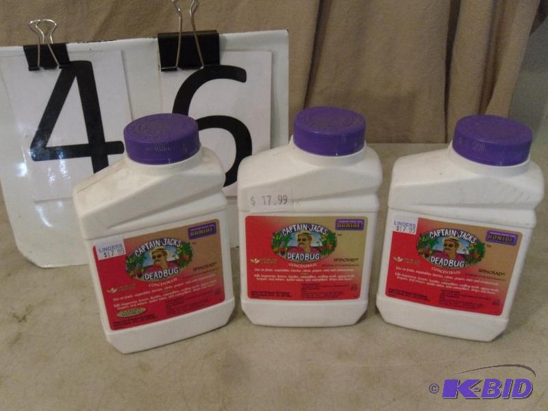 lot 46 image: 3 New Bottles of Bonide&nbspCaptain Jacks De...