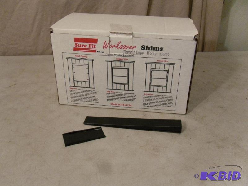 lot 60 image: Box of New Sure Fit Worksaver Shims. 100 pc B...