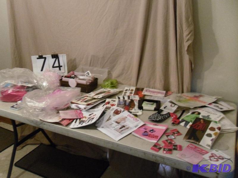 lot 74 image: Lot of Assorted Craft Items. Sewing Box with ...