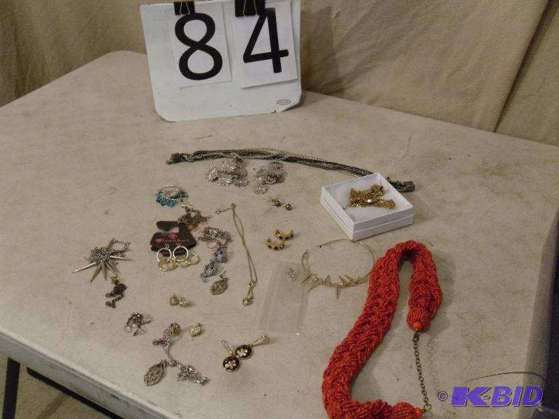lot 84 image: Lot of Assorted Jewelry. Necklaces, Earrings,...