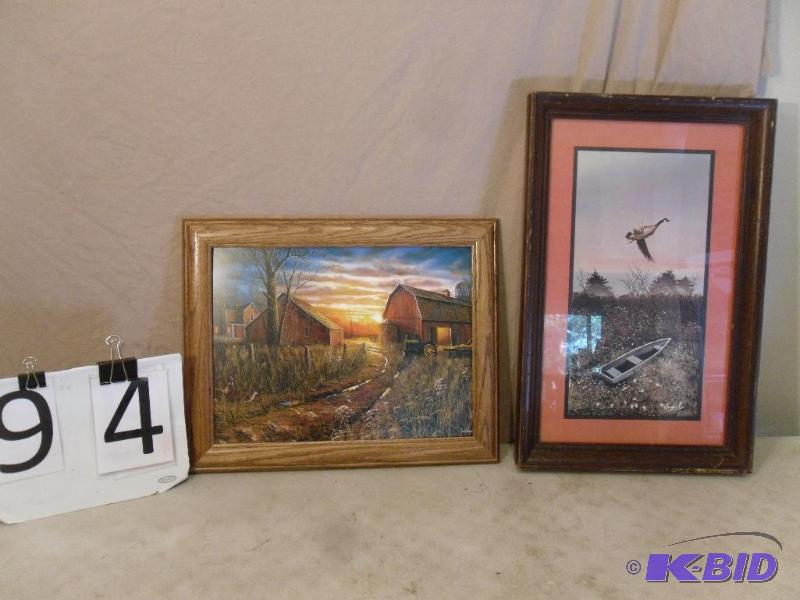 lot 94 image: Ample Geese Framed Print and Framed Jim Hans...