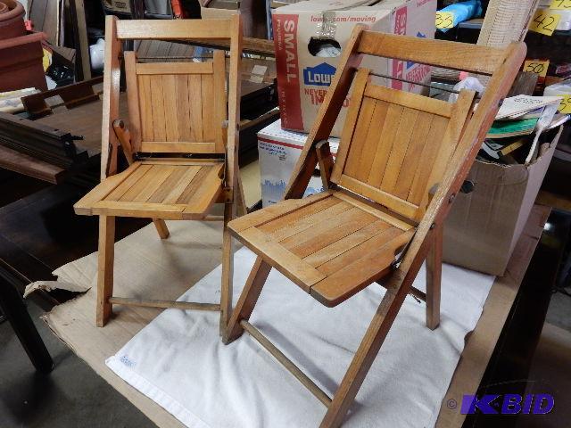 2 Childrens folding chairs