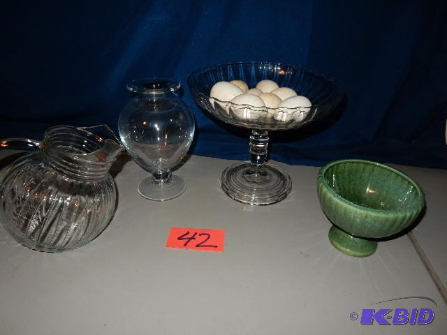 4 glass pieces as pictured