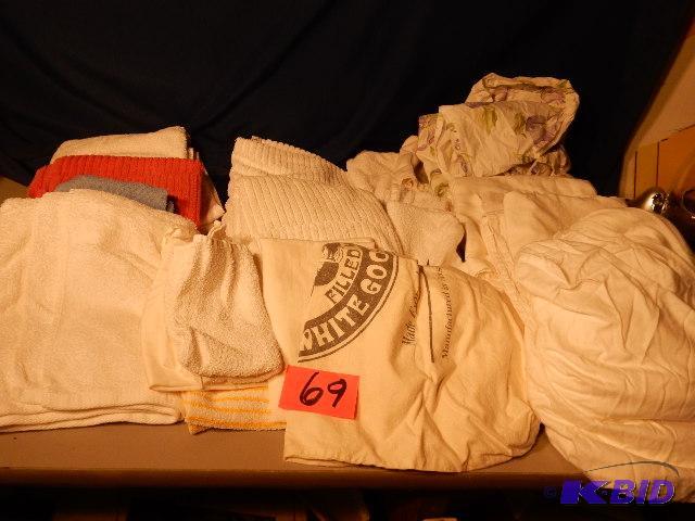 Towels, Sheets (Single bed), pillow cases
