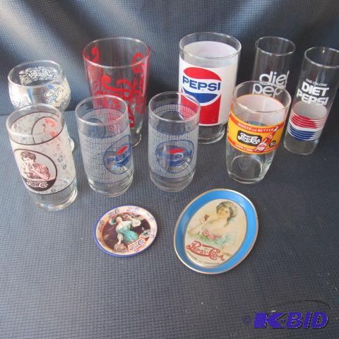 Pepsi Glasses, Trays