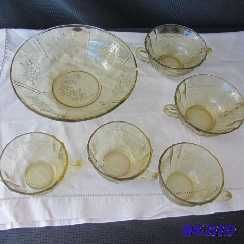Amber Depression Glass