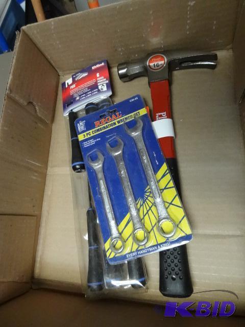 lot 159 image: Tool Lot incl. Regal 3 Pc Combo Wrench Set E...