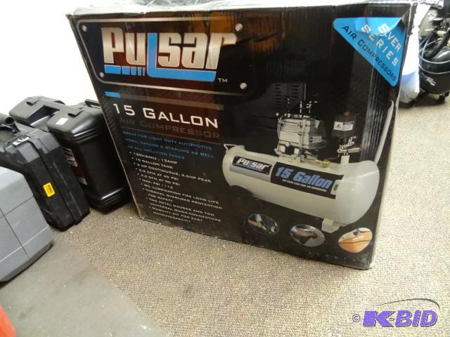 lot 16 image: NEW in Box. Pulsar Air Compressor. 2 HP, 15 G...