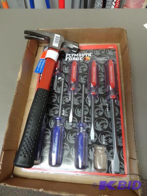 lot 160 image: Tool Lot incl. Plymouth Forge 7 pc Screwdrive...