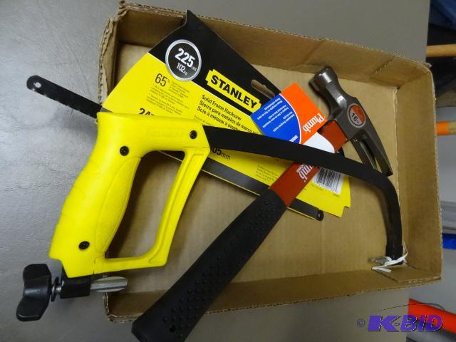 lot 166 image: Tool Lot incl. Stanley Solid Frame Hacksaw Pl...