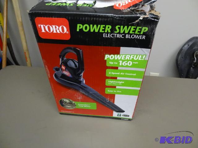 lot 176 image: NEW in Box TORO Power Sweeper Electric Blower...