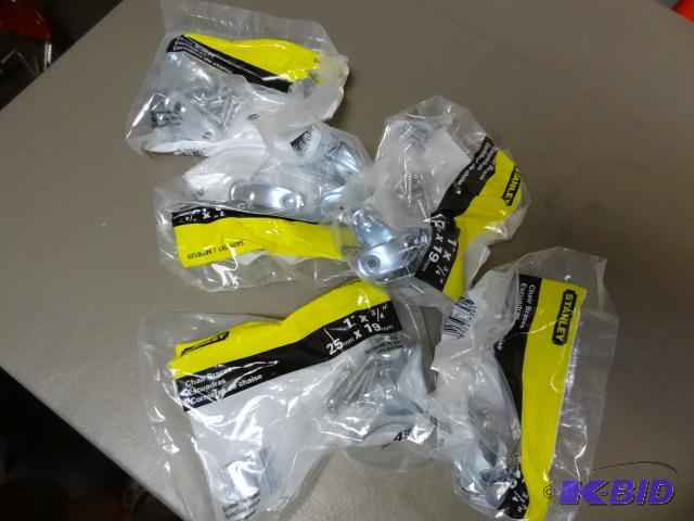 lot 188 image: Qty 5 NEW Stanley Chair Braces 1 in x 3  4 i...