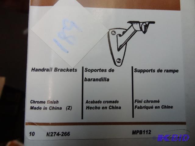 lot 189 image: Qty 10 National Hardware Handrail Brackets Ch...