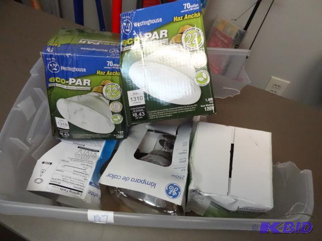lot 197 image: Qty 5 NEW Flood Light Bulbs...
