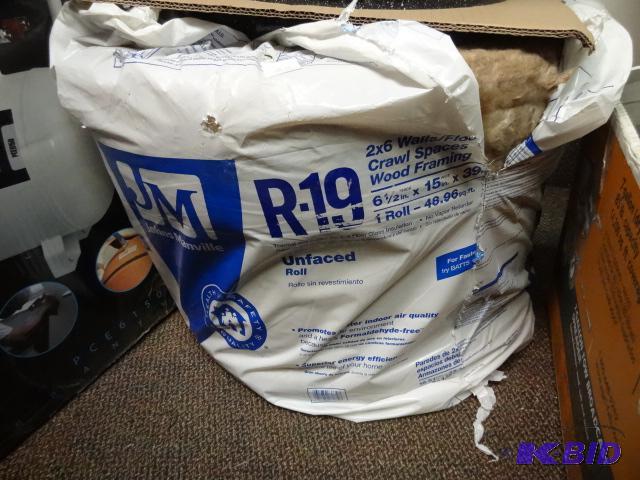 lot 22 image: NEW Roll Johns Mansville R-19 Insulation...