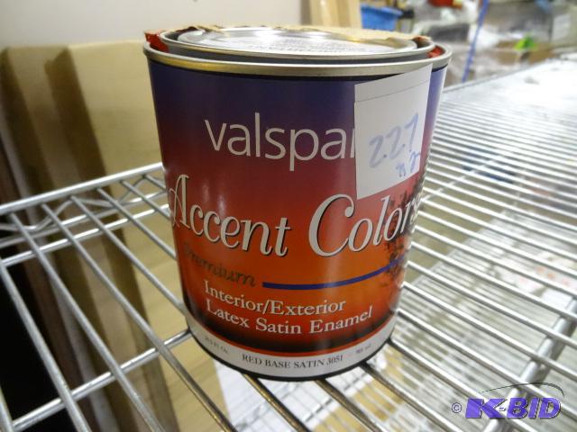 lot 227 image: Qty 2 NEW Valspar InteriorExterior Latex Sat...