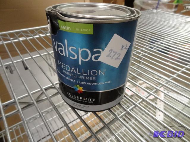 lot 272 image: Qty 2 NEW Valspar Medallion Paint and Primer ...