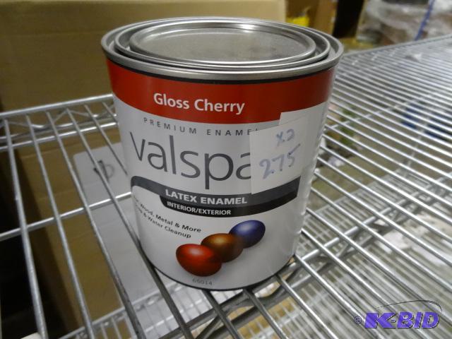 lot 275 image: Qty 2 NEW Valspar InteriorExterior Latex Ena...