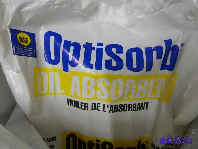 lot 314 image: Approx 25 lbs Optisorb oil absorbant holds 50...