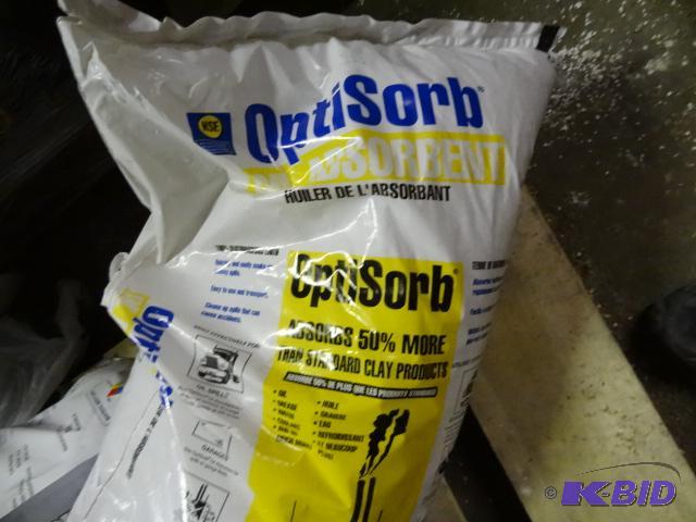 lot 322 image: Approx 25 lbs Optisorb oil absorbant holds 50...