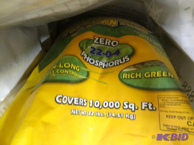 lot 334 image: Approx 32 lbs Max Lawn Fertilizer and Crabgra...