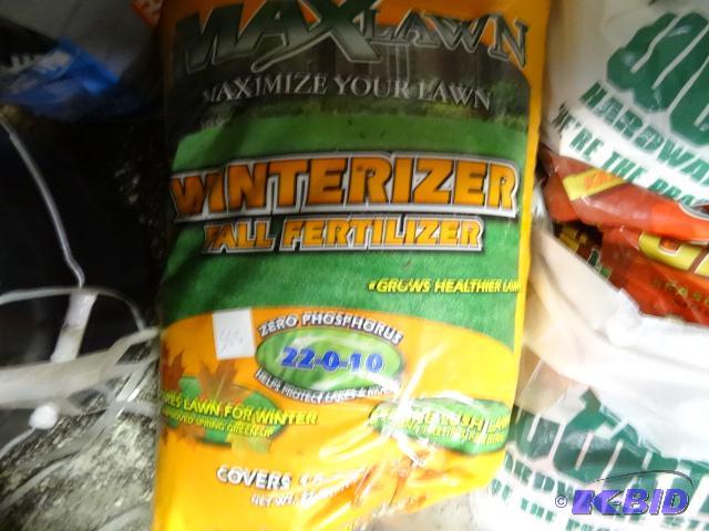 lot 341 image: Approx 32 lbs Max Law Winterizer Fertilizer 2...