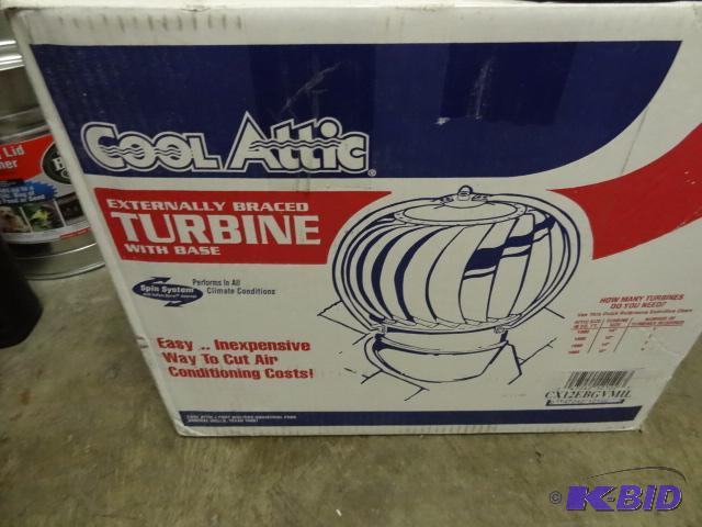 lot 63 image: New in box Cool Attic 12 in Turbine Vent exte...