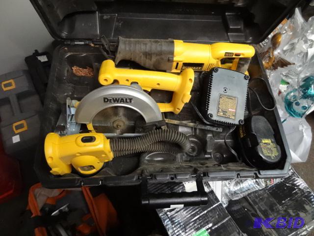 lot 8 image: USED DeWalt 18 Volt Tool Kit incl. Sawzall, C...