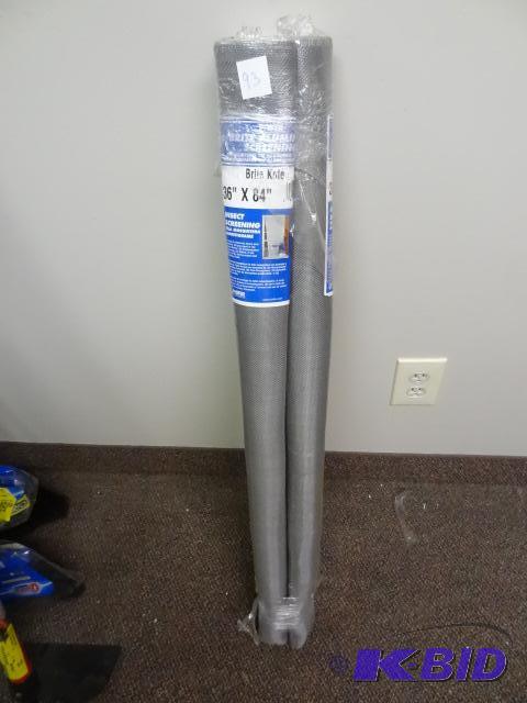 lot 93 image: Qty 3 NEW rolls Brite-Kote Aluminum Screen 36...