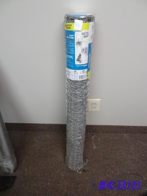 lot 94 image: NEW 50 ft Roll Garden Zone Chicken Fence (Hex...
