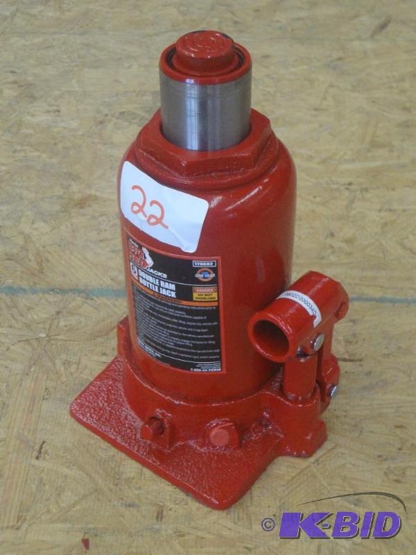 New Big Red 6-Ton Double Ram Bottle Jack...