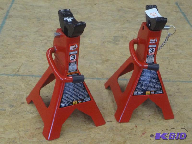 (2) New Big Red 3-Ton Jack Stands...