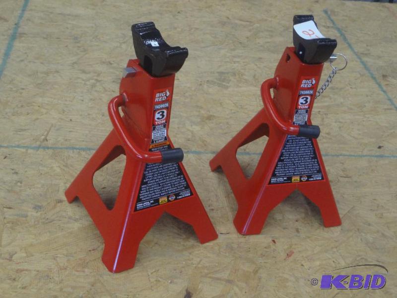(2) New Big Red 3-Ton Jack Stands...