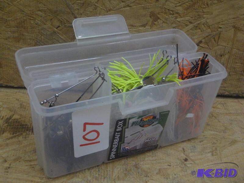 Spinner Bait Box With Assortment Of Spinner B...