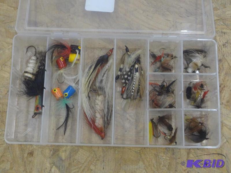 Tackle Box With Misc Flies &amp Poppers...