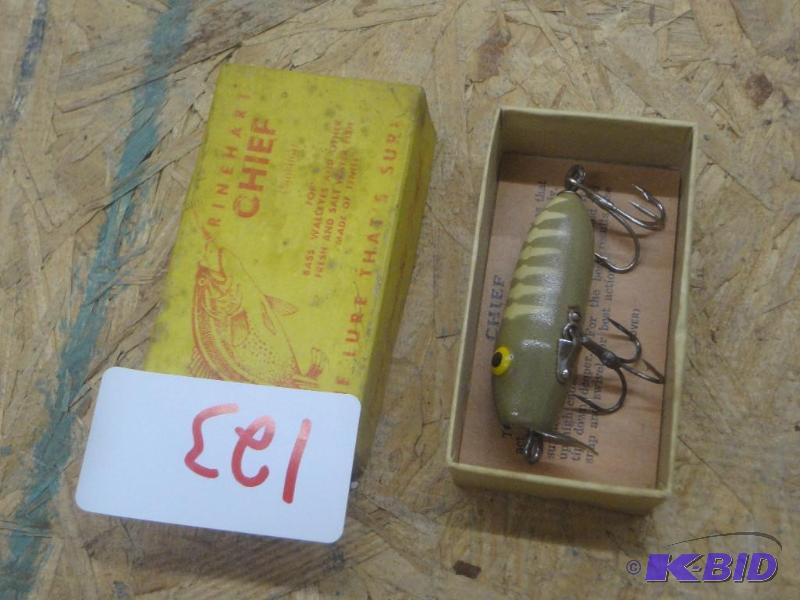 Vintage Rinehar Chief Lure With Box...