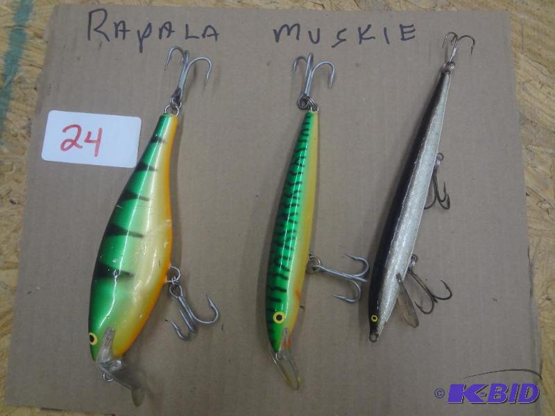 (3) Rapala Muskie Crankbaits...