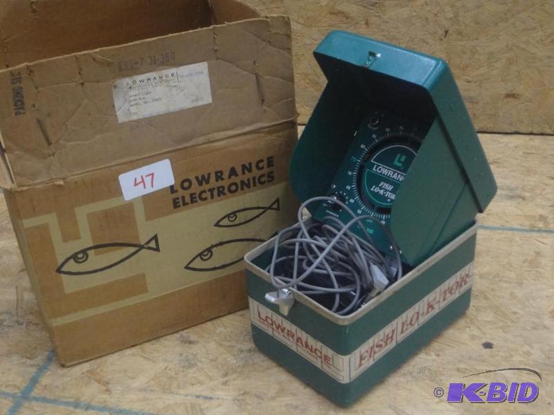 Vintage Lowrance Fish Locator System With Box...