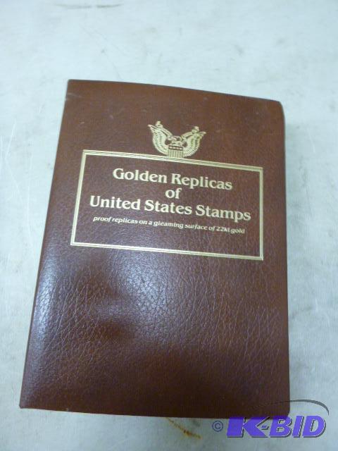 lot 185 image: Golden Replicas of United States Stamps Conta...