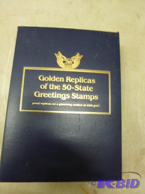 lot 186 image: Golden Replicas of the 50-State Greetings Sta...