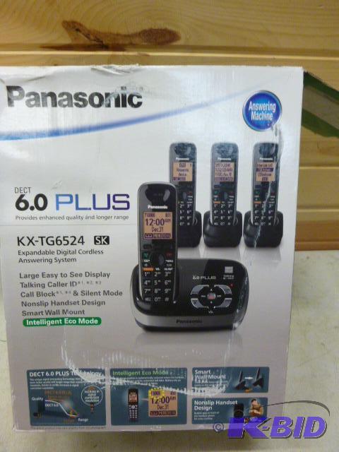 lot 196 image: Panasonic Dect 6.0 Plus Cordless Phones KX-TG...